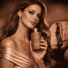 Femme portant le parfum L'Absolu Vanille Atelier des Rêves parfum vanillée sensuelle