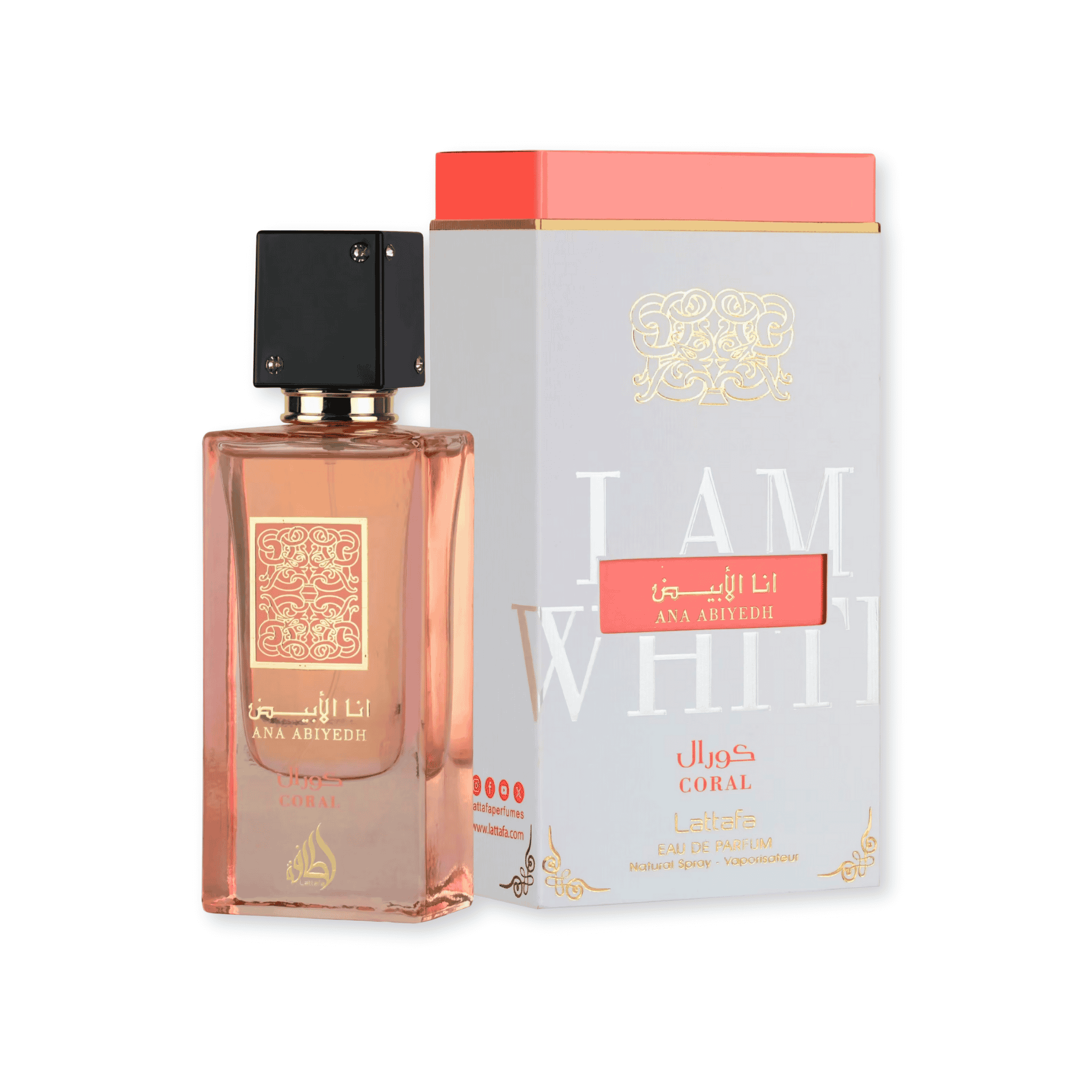 ana abiyedh corail lattafa flacon rose