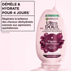 Garnier Ultra Doux Vignes Merveilleuses après-shampooing hydratant régénérant pour cheveux secs et ternes