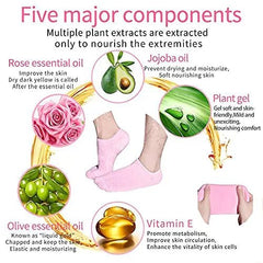 Moisturizing Socks Gel Socks Soft Moisturizing Gel Socks Gel Spa Socks for Repairing and Softening Dry Cracked Feet Skins Gel Lining Infused with Essential Oils and Vitamins Pnrskter