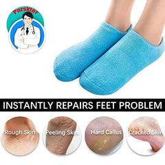 Moisturizing Socks Gel Socks Soft Moisturizing Gel Socks Gel Spa Socks for Repairing and Softening Dry Cracked Feet Skins Gel Lining Infused with Essential Oils and Vitamins Pnrskter