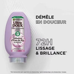 ultra doux après shampoinng infusion d'eau de riz et amidon 200ml Garnier