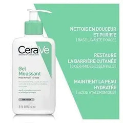 Cerave Gel Moussant Visage Et Corp Peaux Normales A Grasses 236ml - Makushop