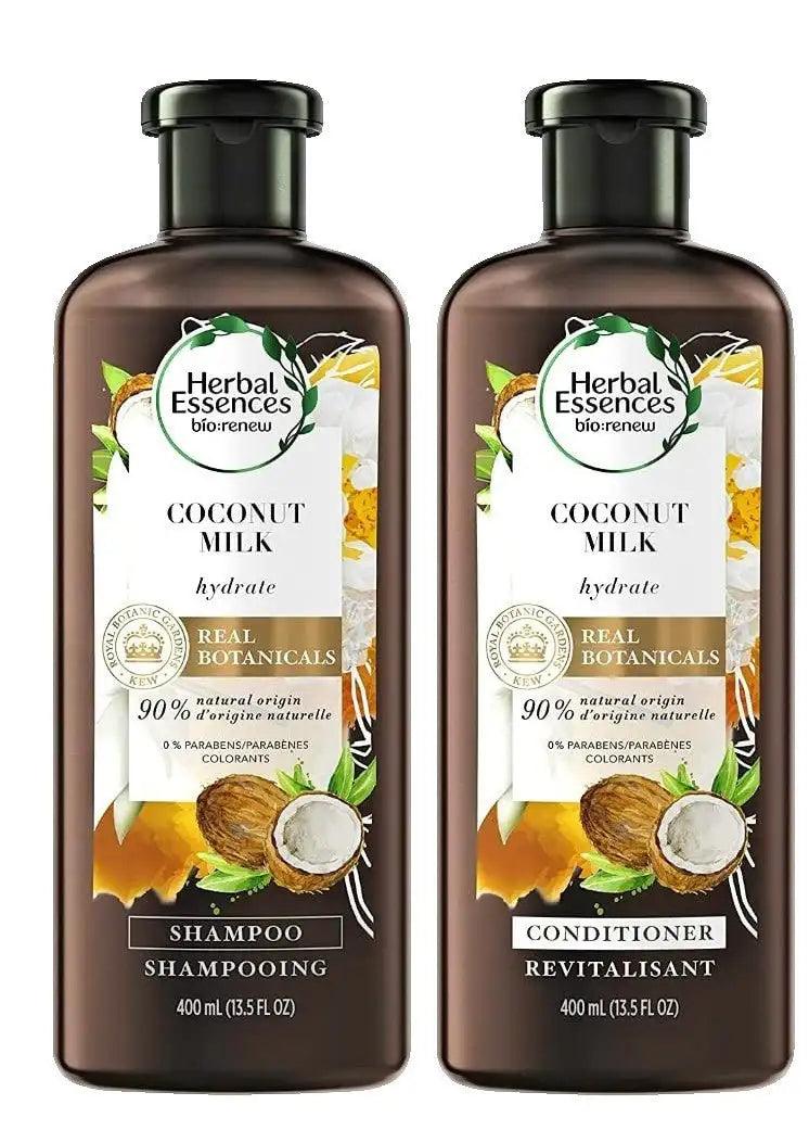 Herbal Essences Bio Renew Haircare - Hydrate - Lait de noix de coco - Ensemble de shampooing et revitalisant - Makushop