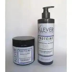 Shampoing Klever Premium + masck Protéine Tanino Collagéne 500ml - Makushop