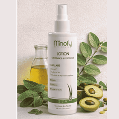 Application de Minofy Lotion sur le cuir chevelu pour favoriser la repousse capillaire