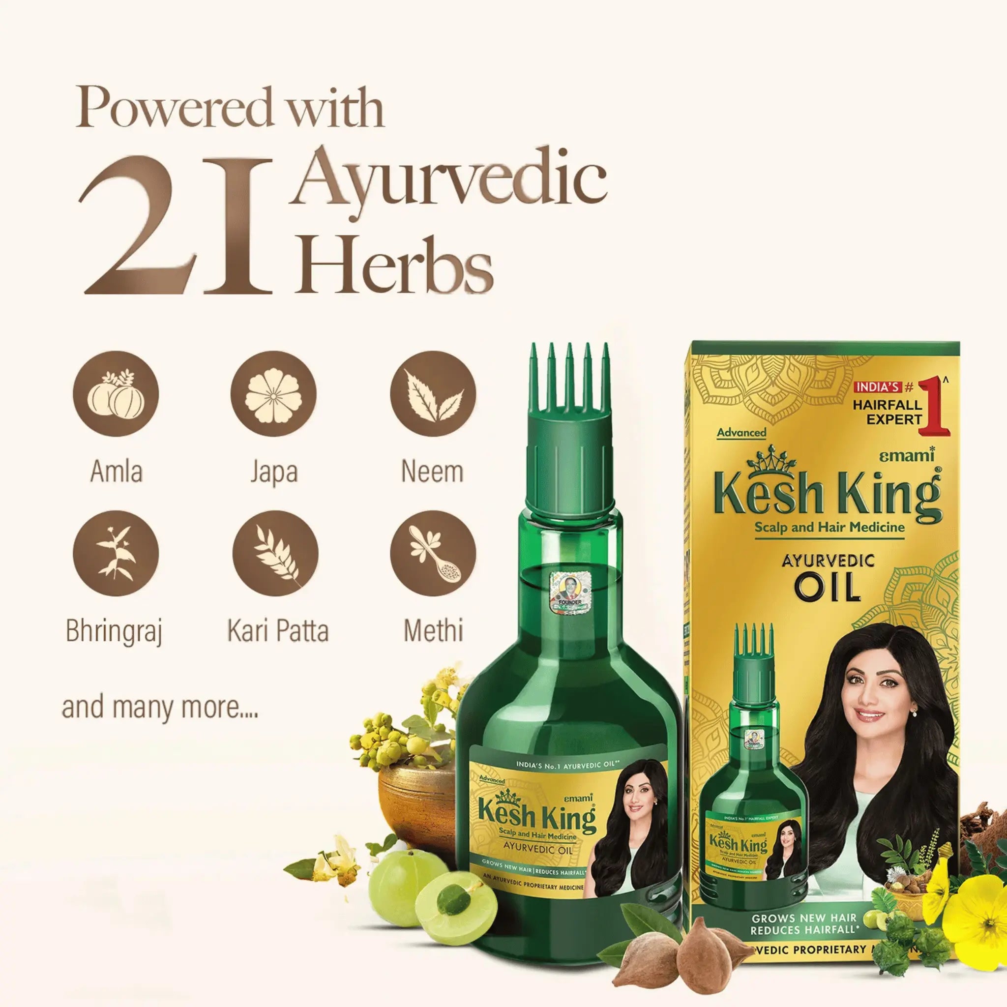 Kesh King oil Ayurvedic scalp and hair medicine kesh king