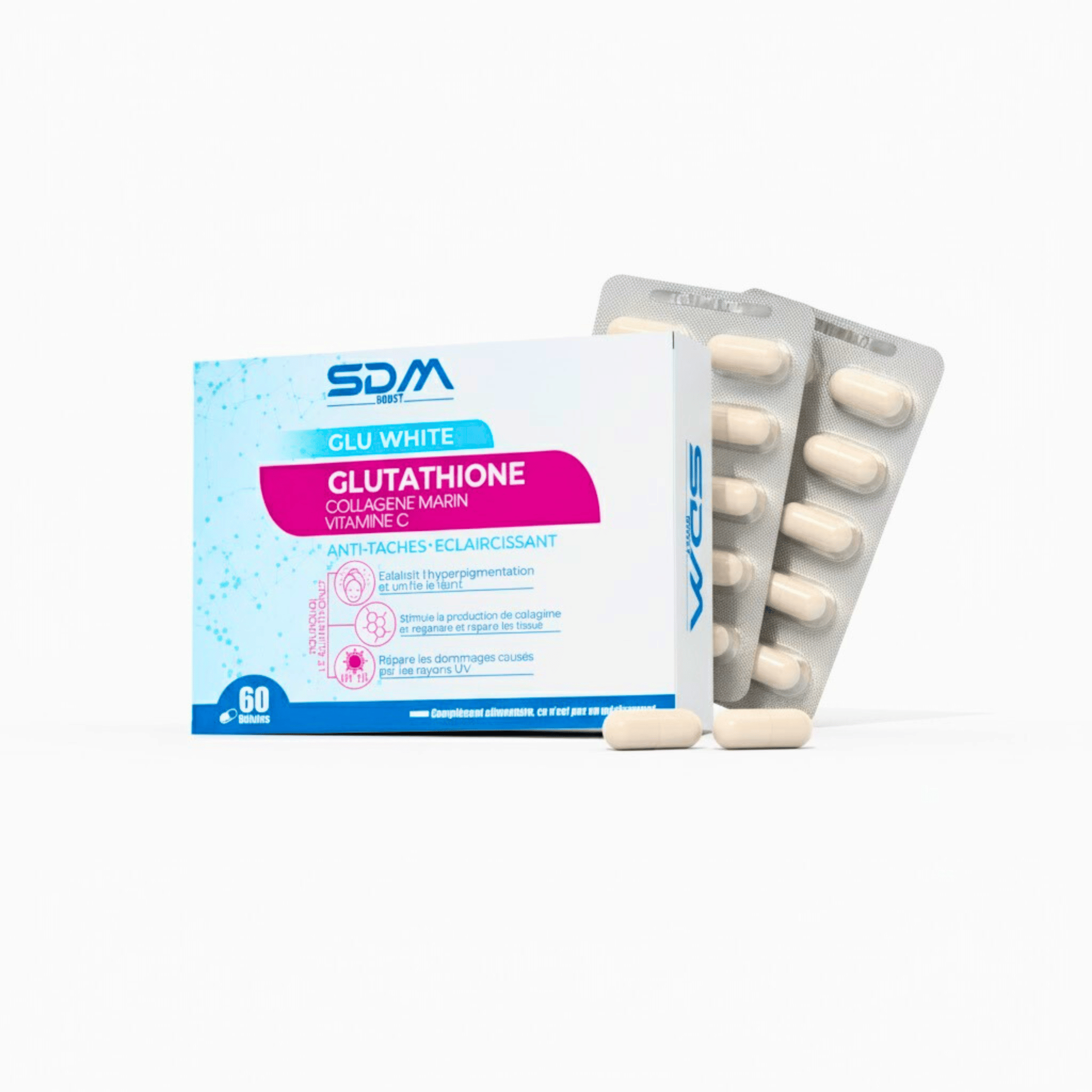 SDM Boost Glu White Glutathione 60 Gelules