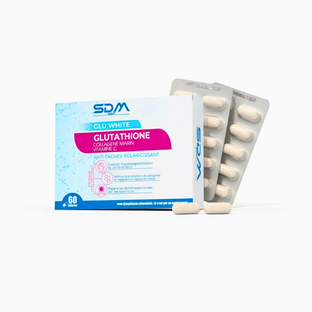 SDM Boost Glu White Glutathione 60 Gelules