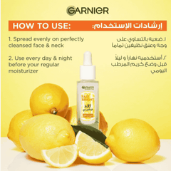 Garnier Fast Bright sérum vitamine C x30 anti-taches éclaircissant visage