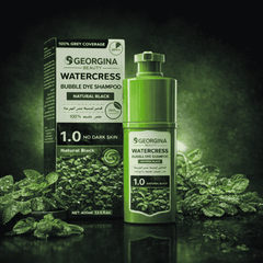 Georgina Bubble Dye Shampoo Black coloration cheveux shampooing anti cheveux blancs