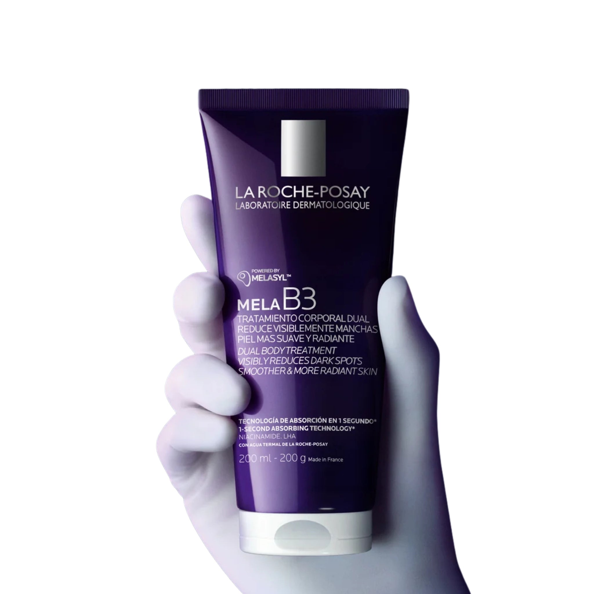 La Roche-Posay Mela B3 Soin Corps Double Action 200ml, crème anti-taches corps au Melasyl™ et Niacinamide pour réduire les taches pigmentaires et uniformiser le teint.