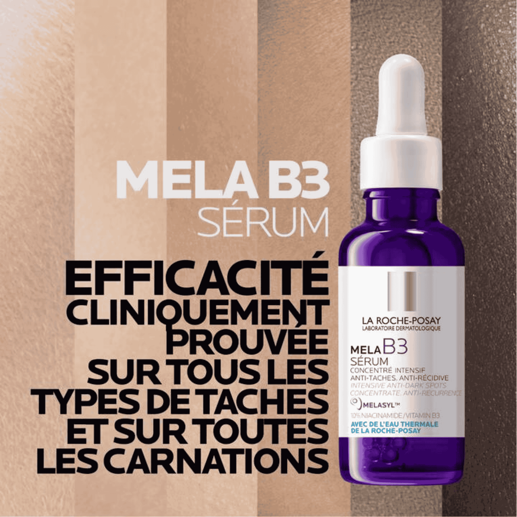 Flacon Mela B3 Sérum Anti-Taches Concentré Intensif soin dépigmentant visage - makushop