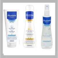 Mustela pack essentiel de toilette bébé-shampoet gel nettoyant + lait + colonia - Makushop